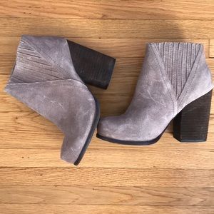 JEFFREY CAMPBELL suede heeled booties 8.5